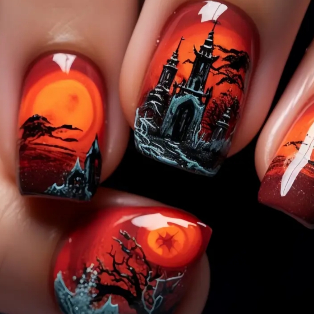 Spooky Halloween Nail Sticker Wraps
